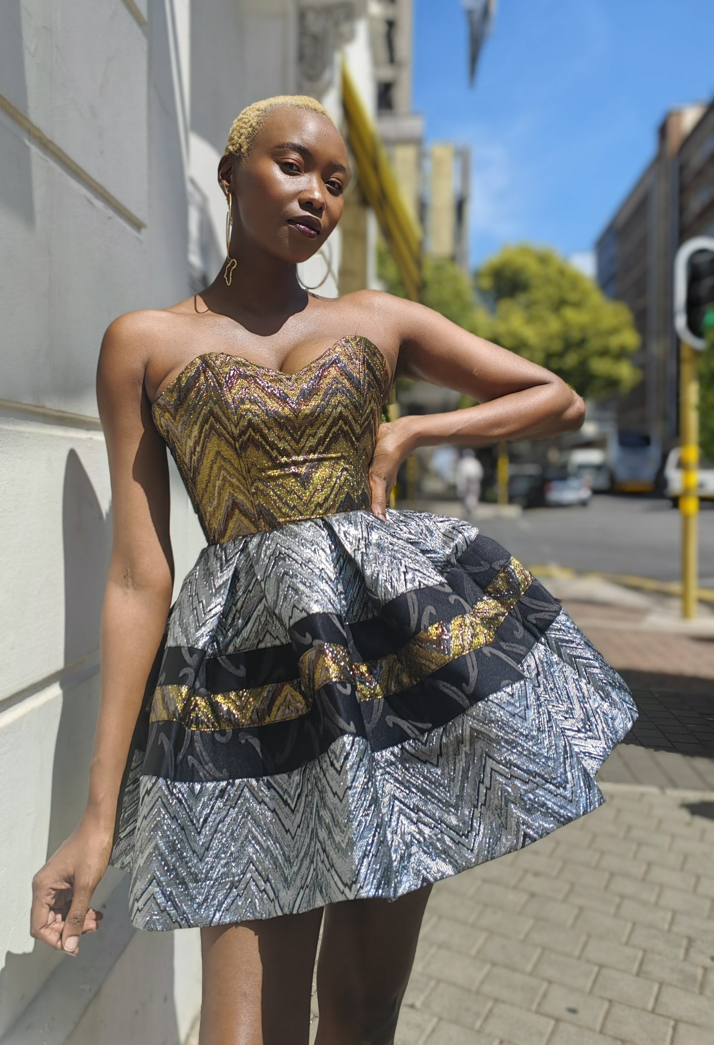 Baroque mini dress