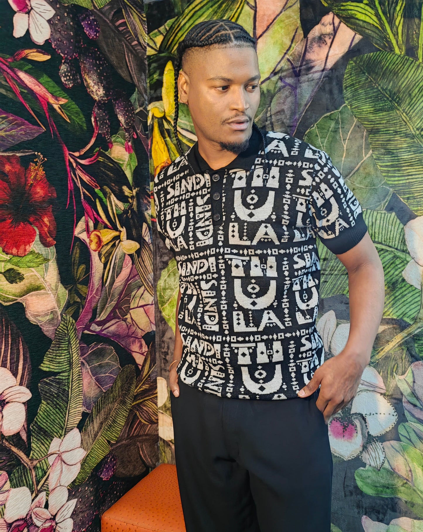Logo Afrique Knit Golfer (Black)