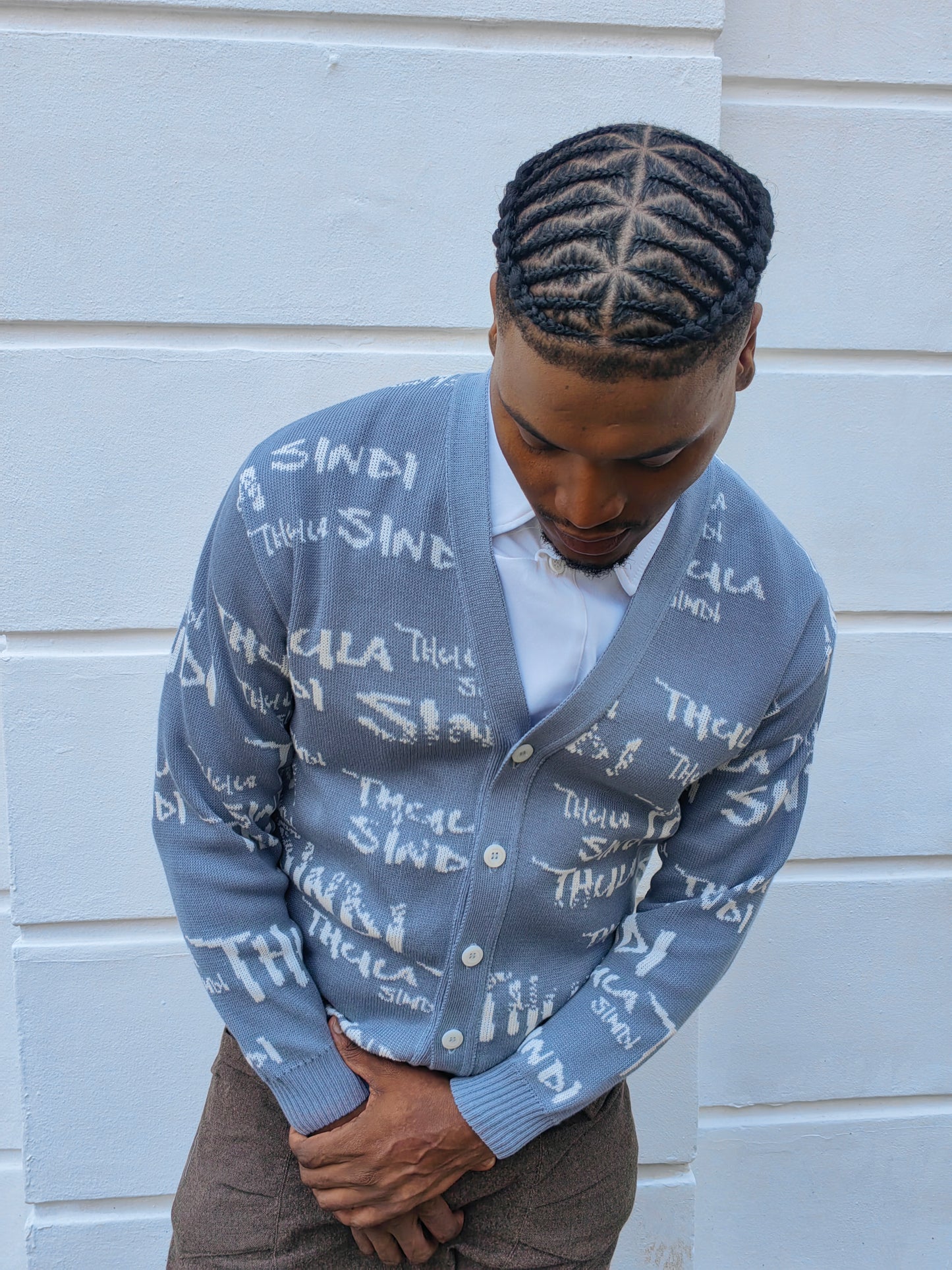 Coastal Graff Knit Unisex Cardigan