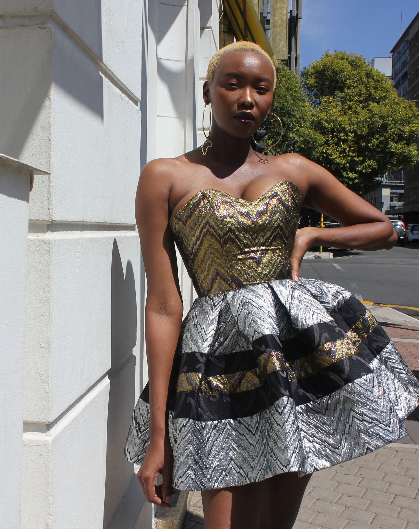 Baroque mini dress