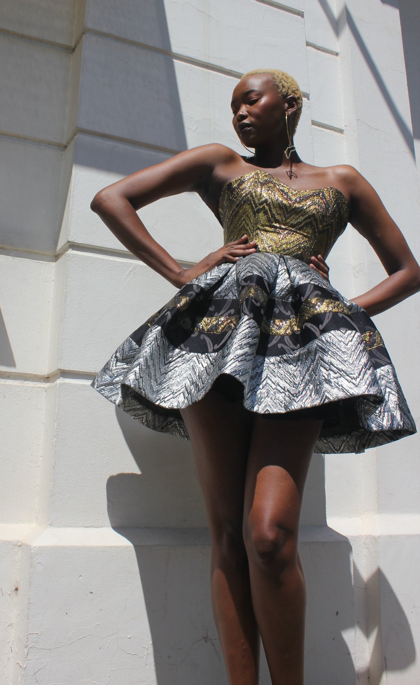 Baroque mini dress
