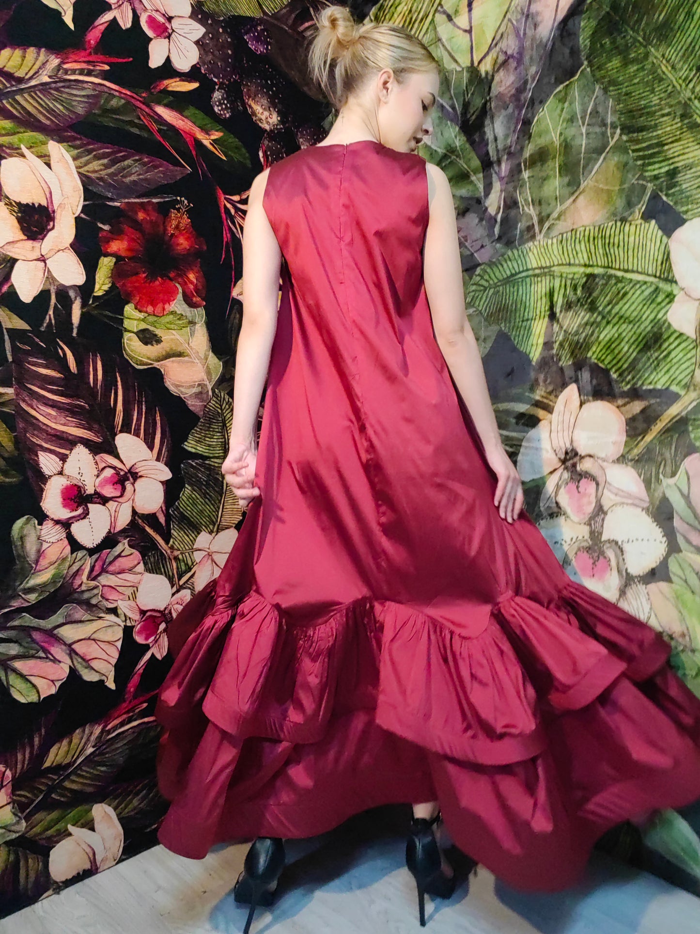 Alabo Dress (maxi burgundy)