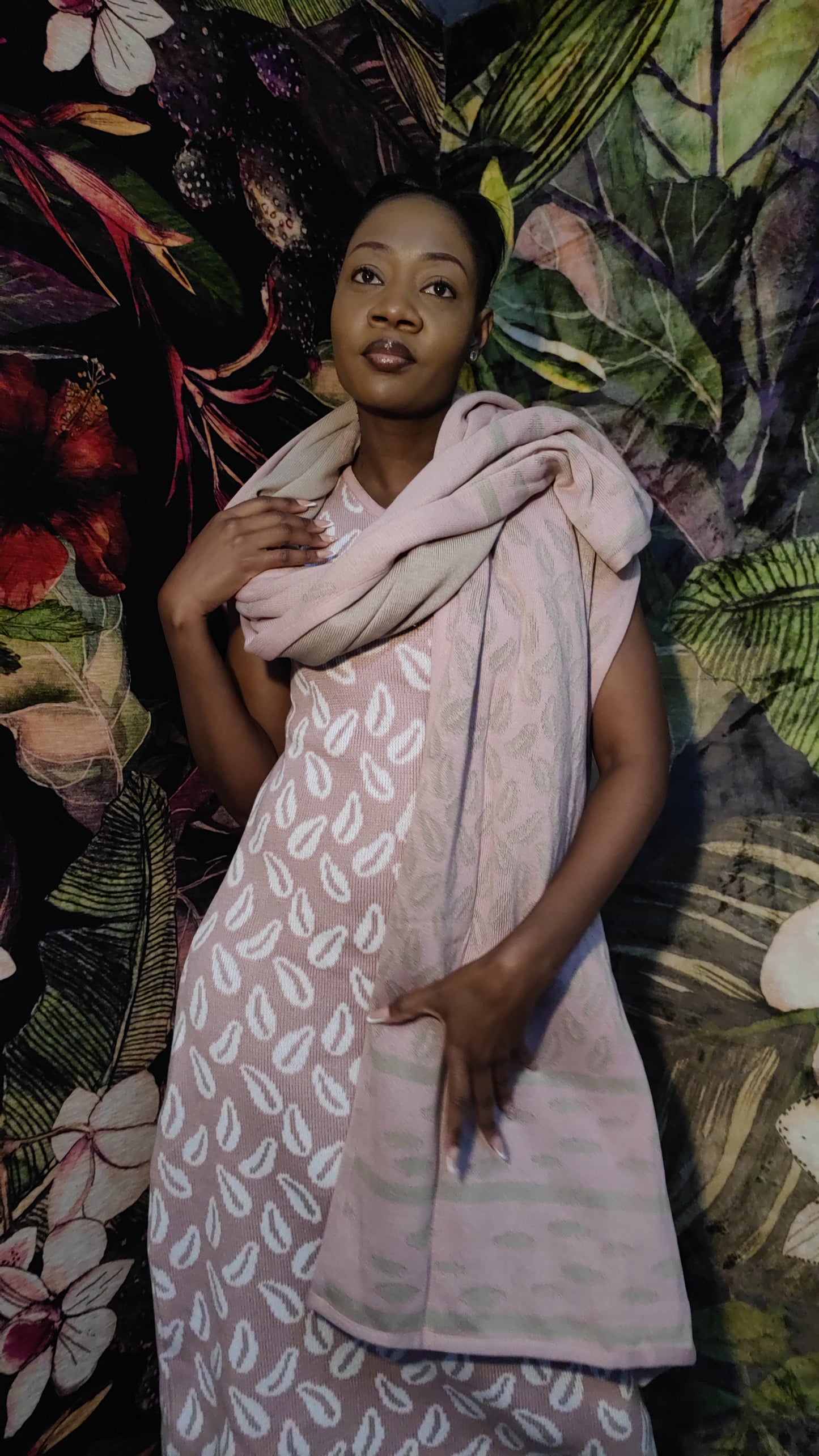 Cedi Pure Cotton Knit Scarf (Pastel)