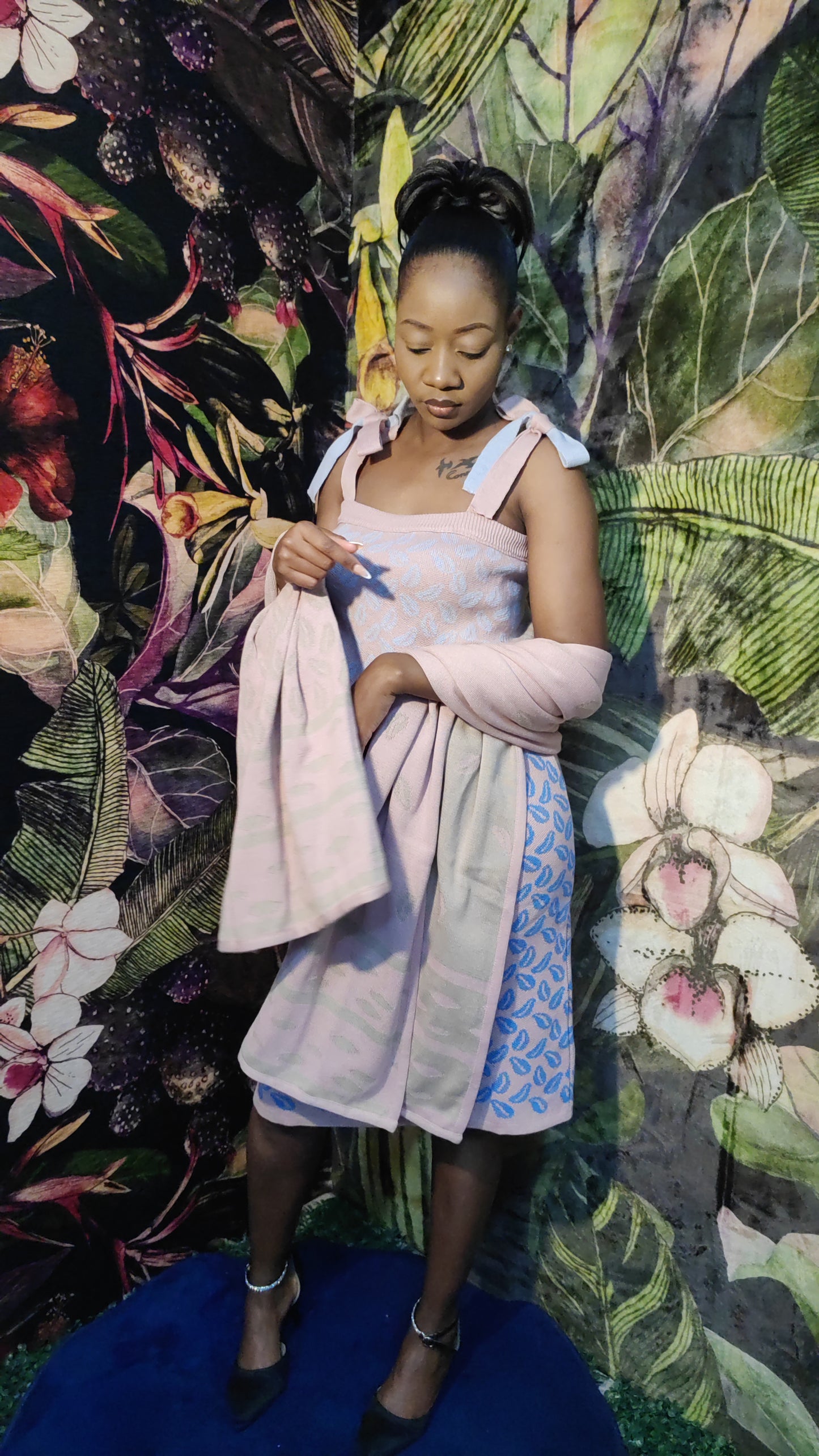 Cedi Pure Cotton Knit Scarf (Pastel)