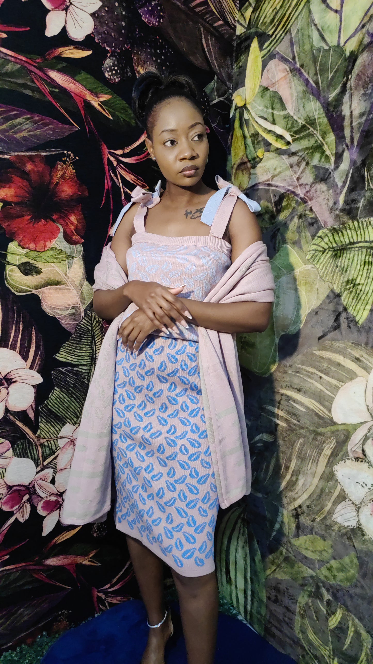 Cedi Pure Cotton Knit Scarf (Pastel)