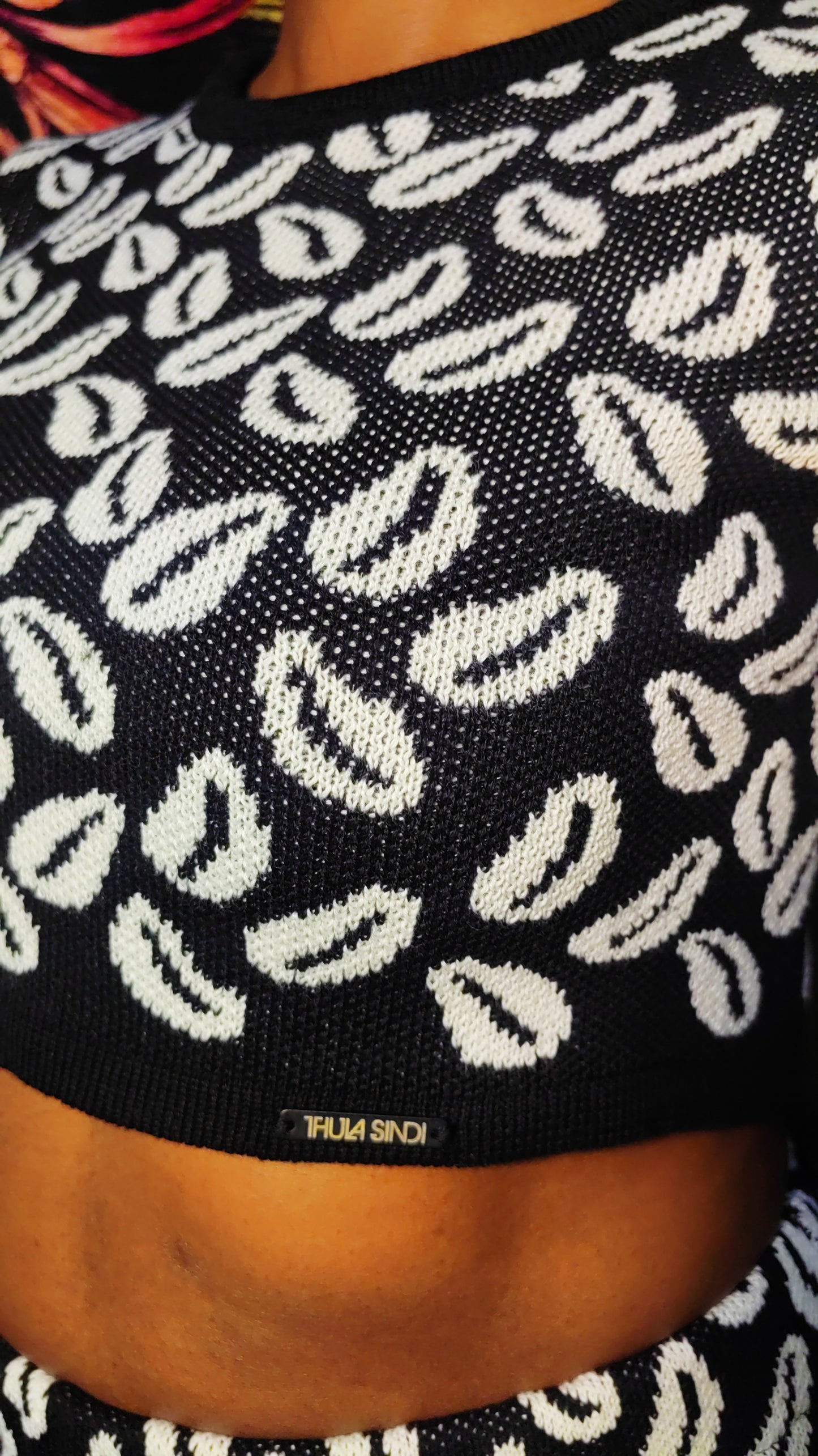 Cedi Knit Top (B&W)