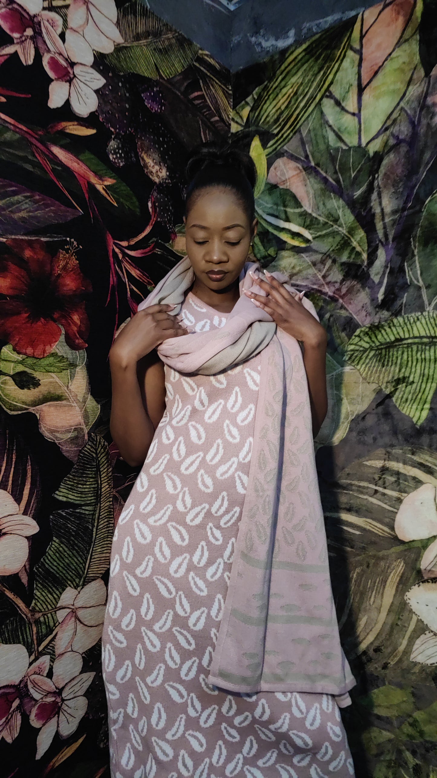 Cedi Pure Cotton Knit Scarf (Pastel)