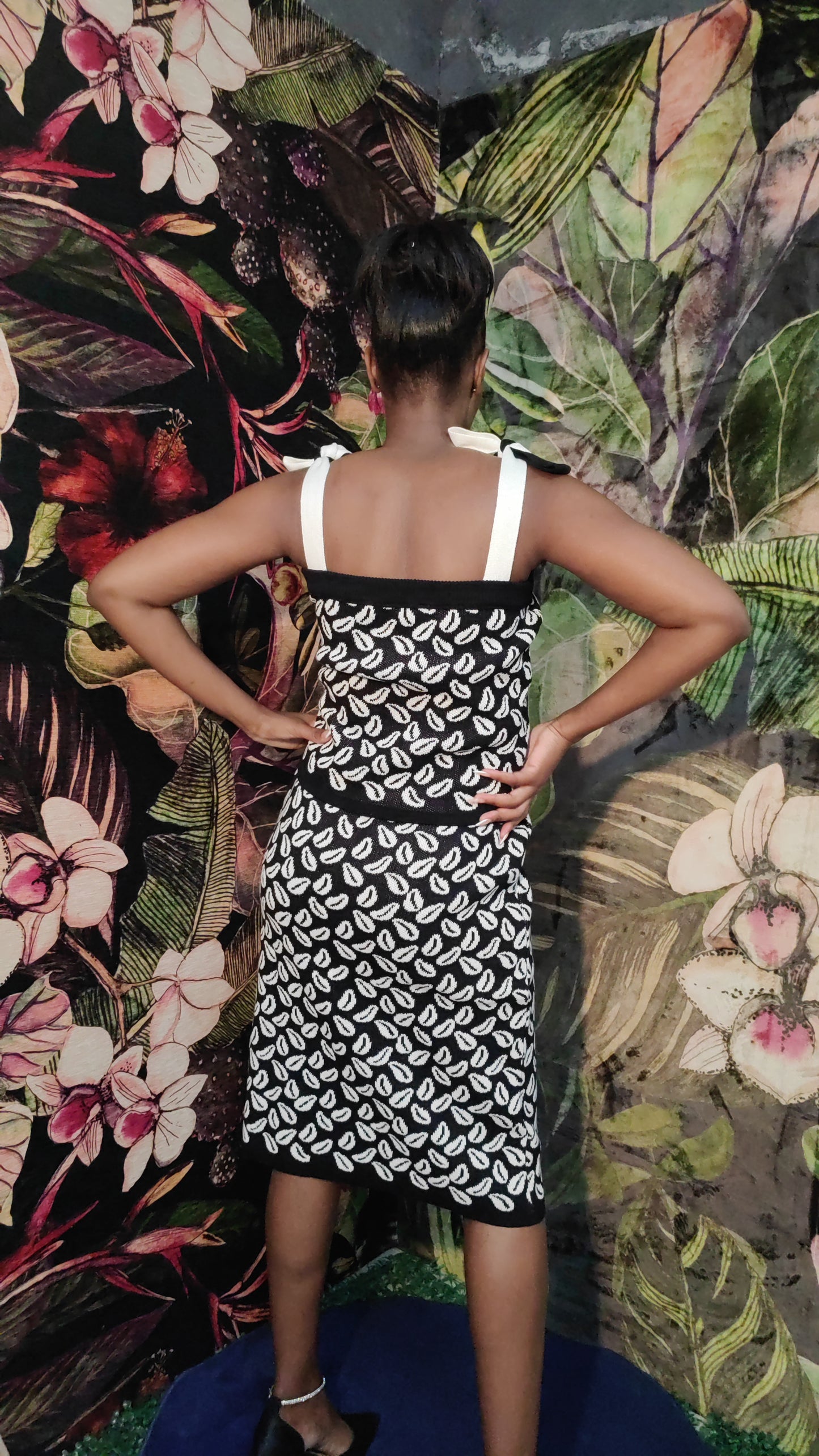 Cedi Knit Skirt (B&W)