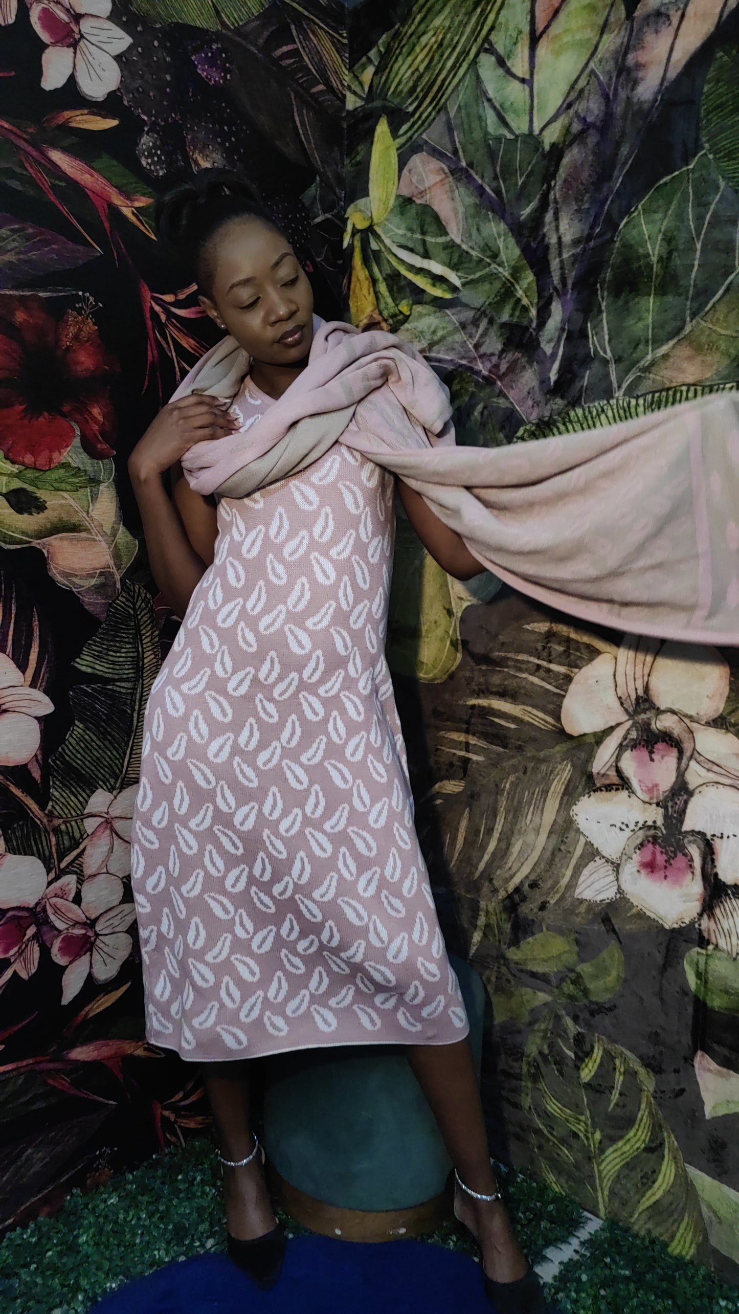 Cedi Pure Cotton Knit Scarf (Pastel)