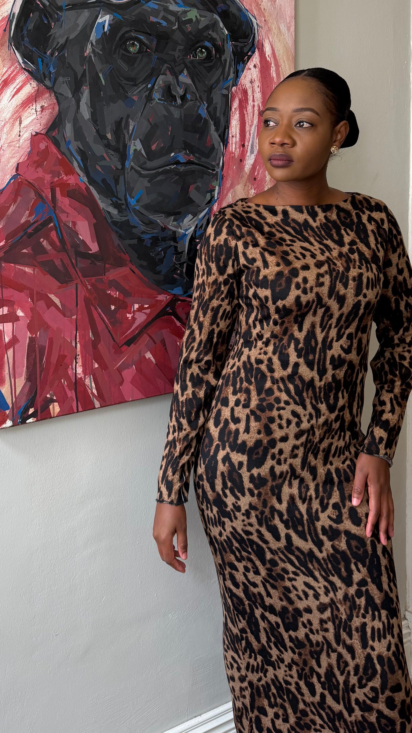 Viscose knit maxi dress by Thula Sindi
