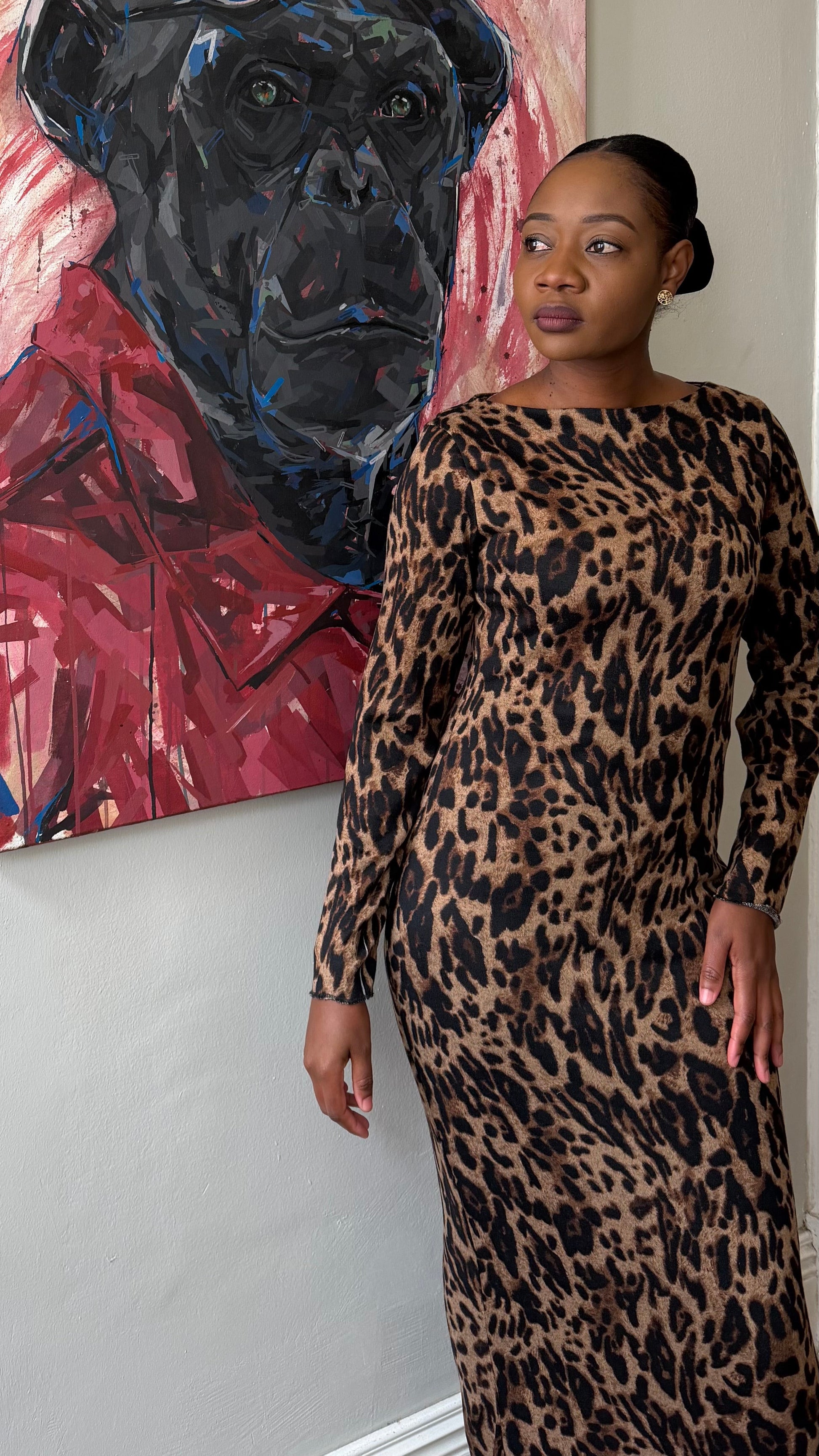 Viscose knit maxi dress by Thula Sindi
