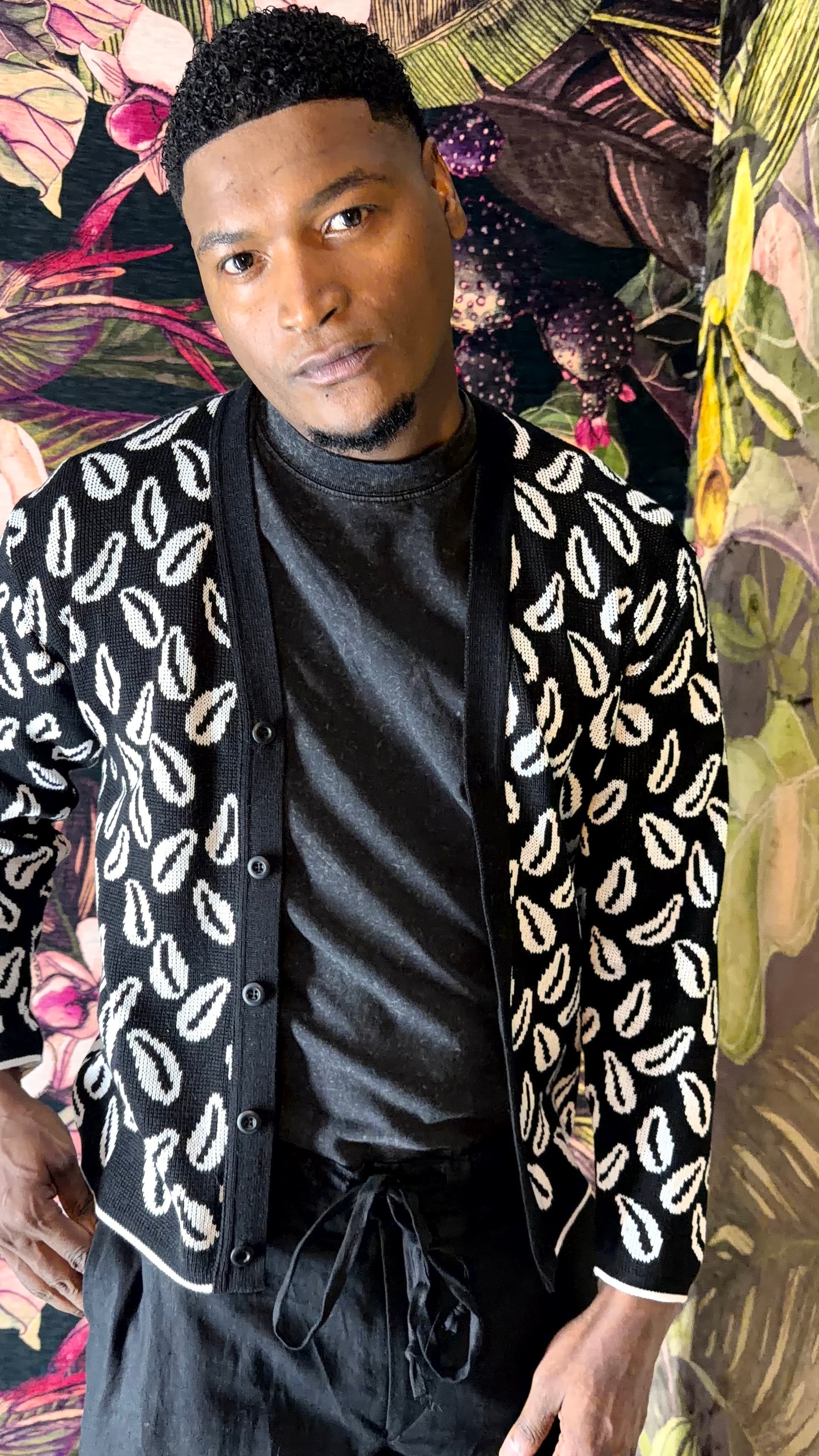 Cotton knit cardigan by Thula Sindi