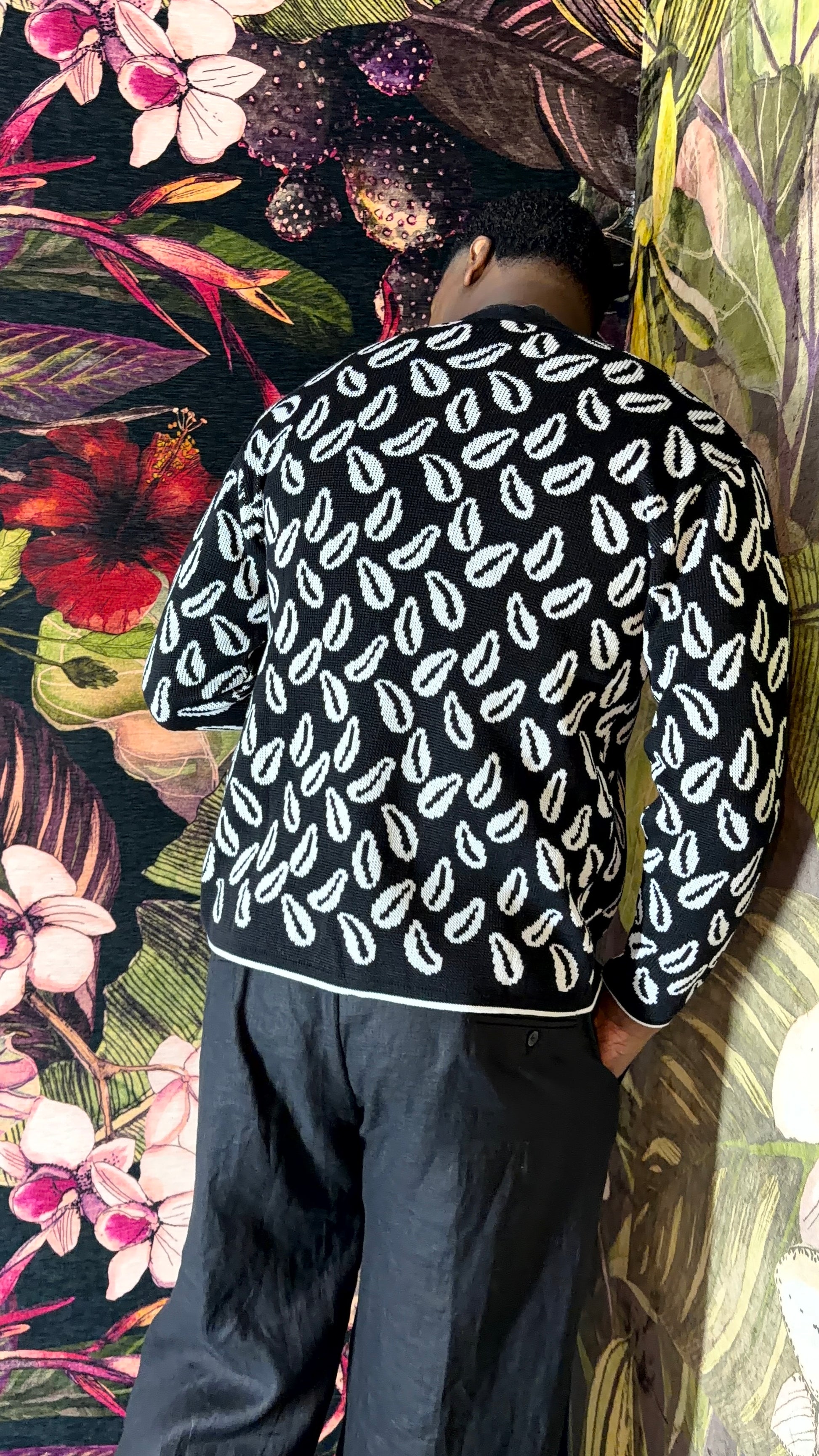 Cotton knit cardigan by Thula Sindi