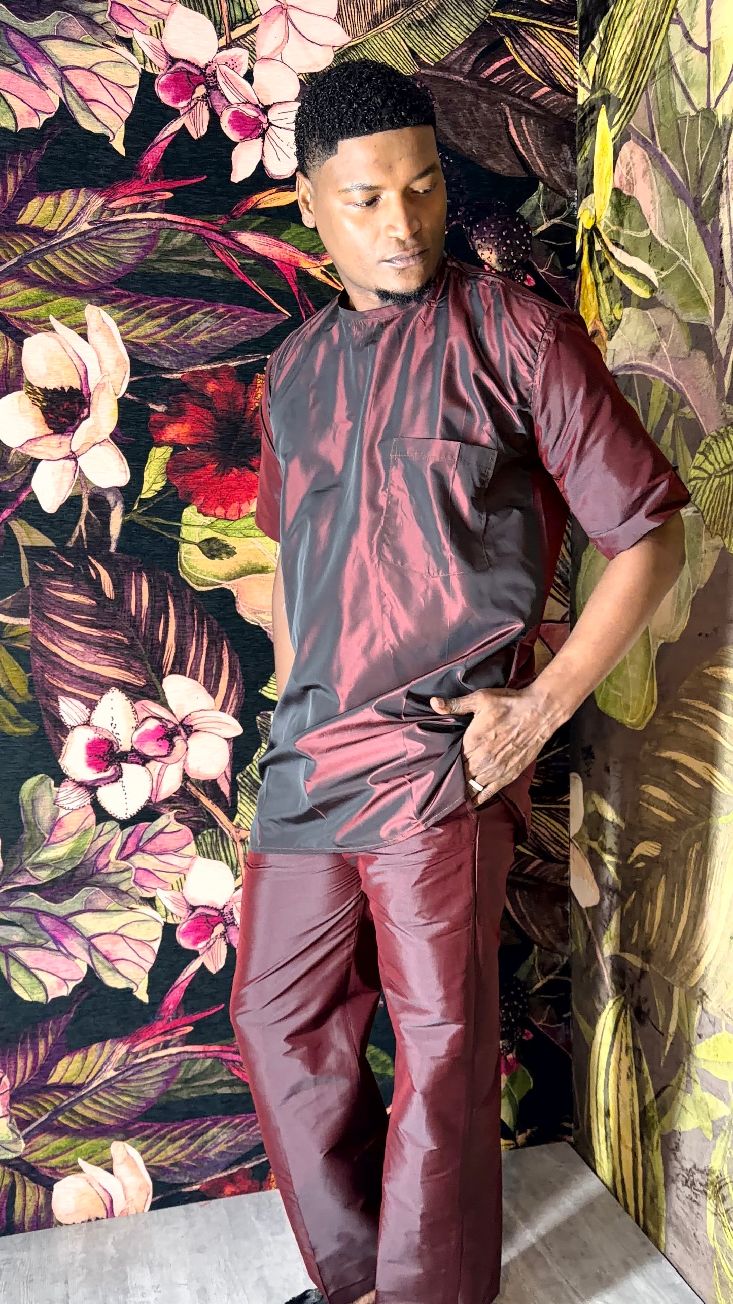 Cado Burgundy Trouser