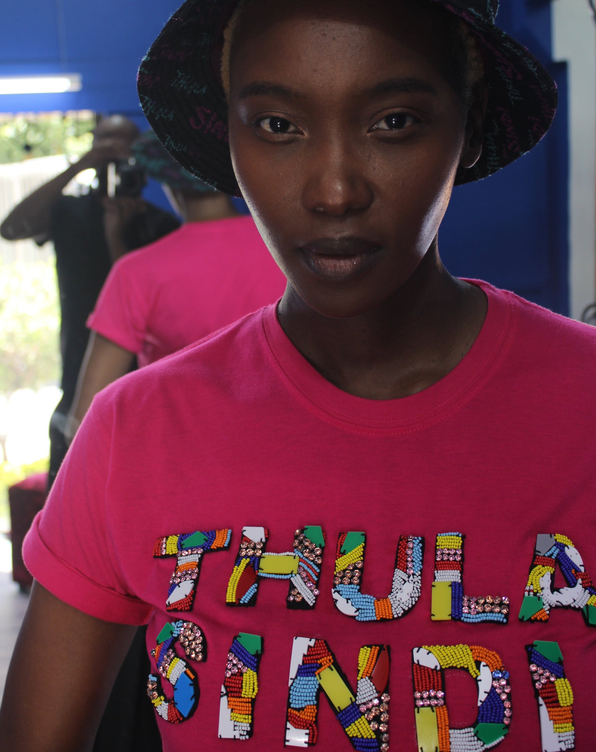 fodbold faldt koloni TS Beaded T-shirt (Pink) – THULA SINDI