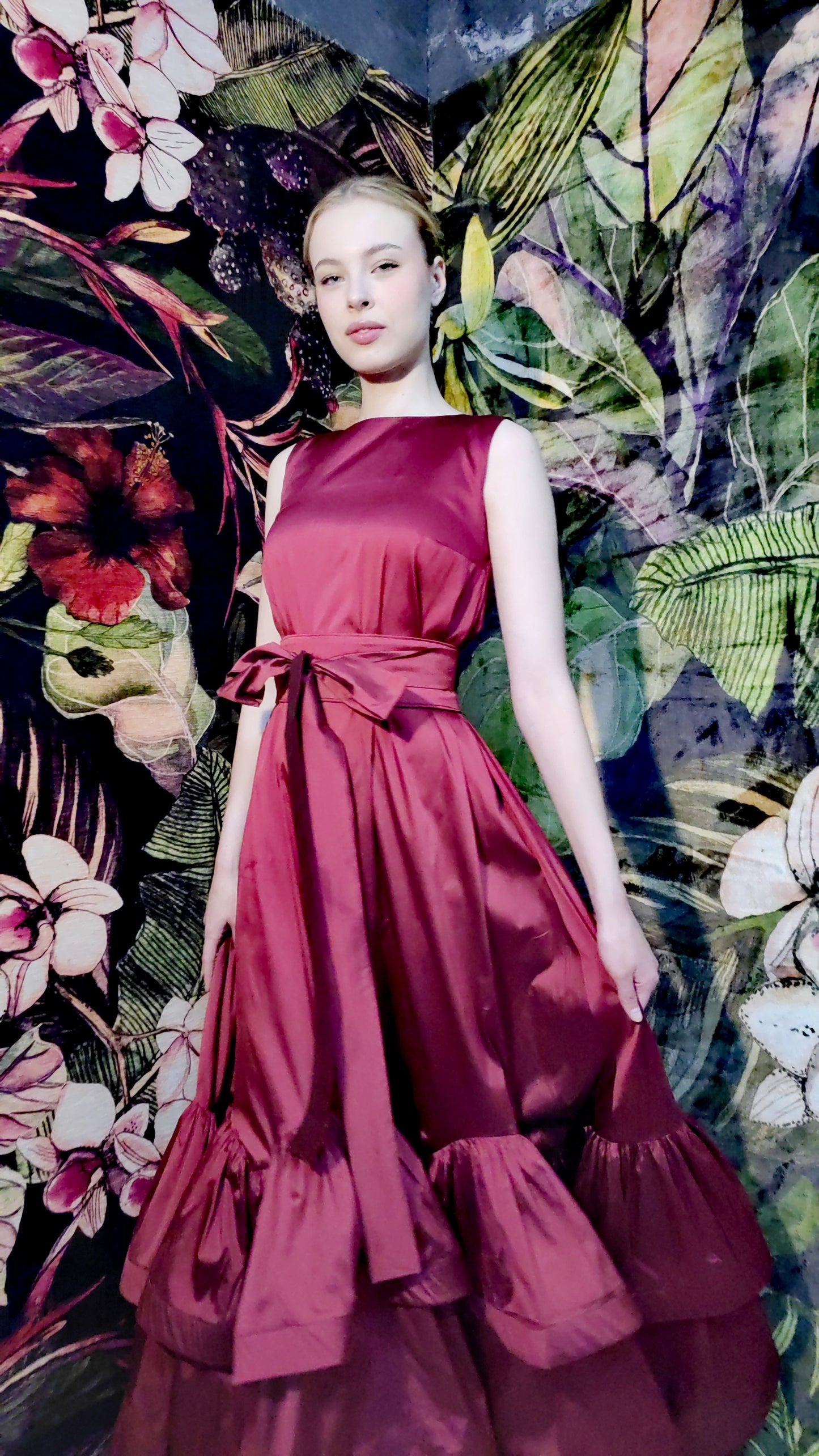 Alabo Dress (maxi burgundy)