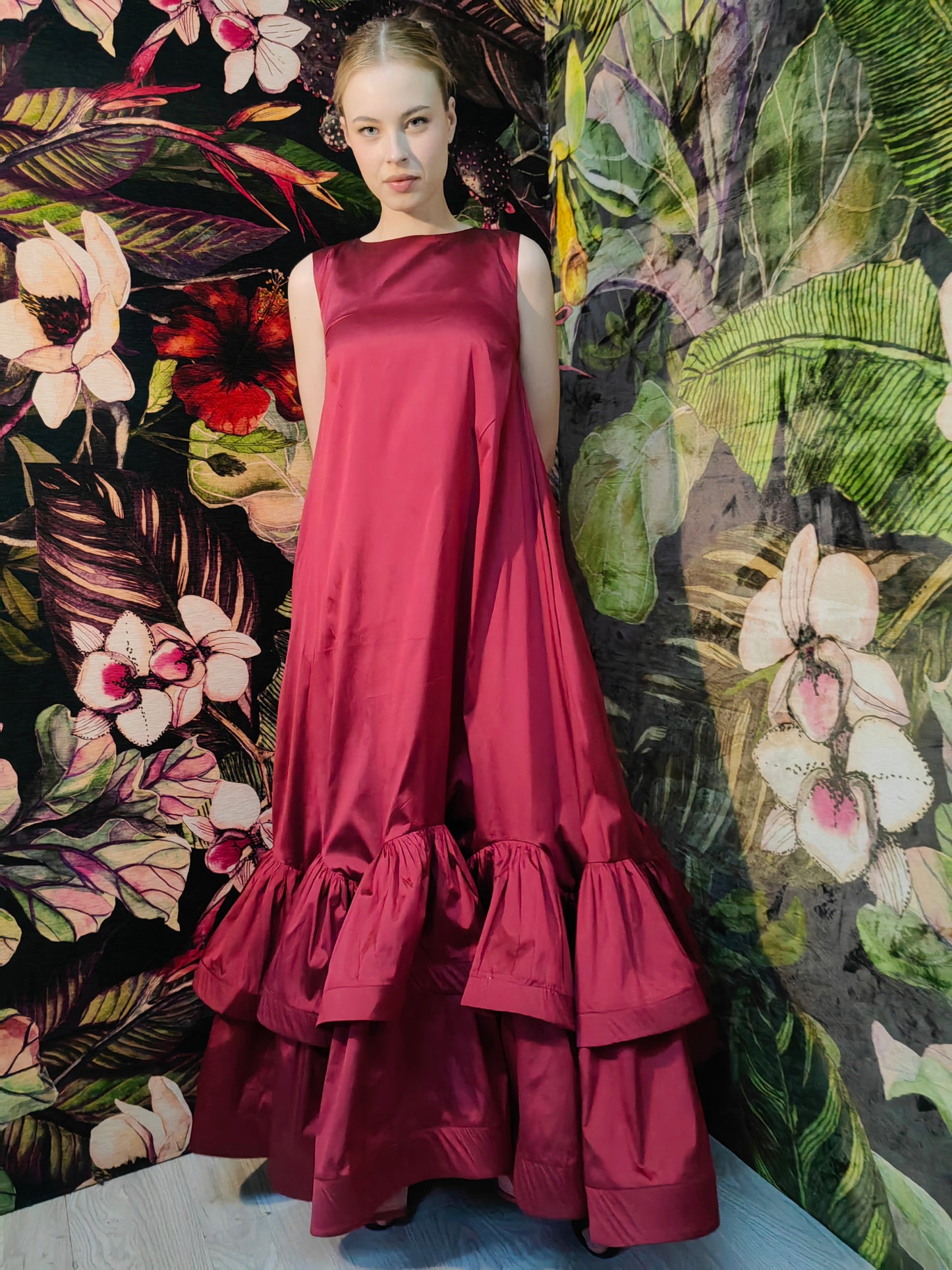 Alabo Dress (maxi burgundy)